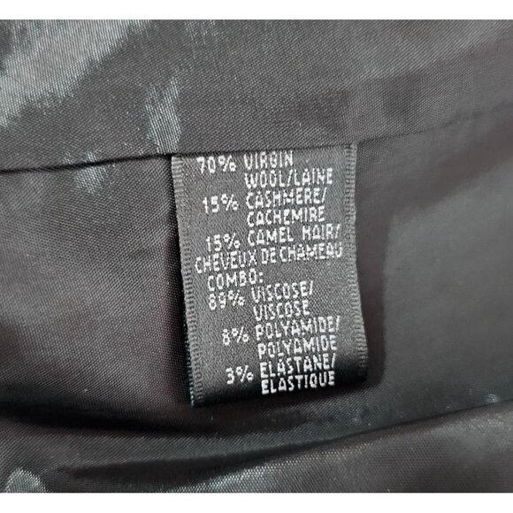 LAFAYETTE 148 tweed black white wool cashmere camel hair short jacket size 10 - Picture 12 of 12